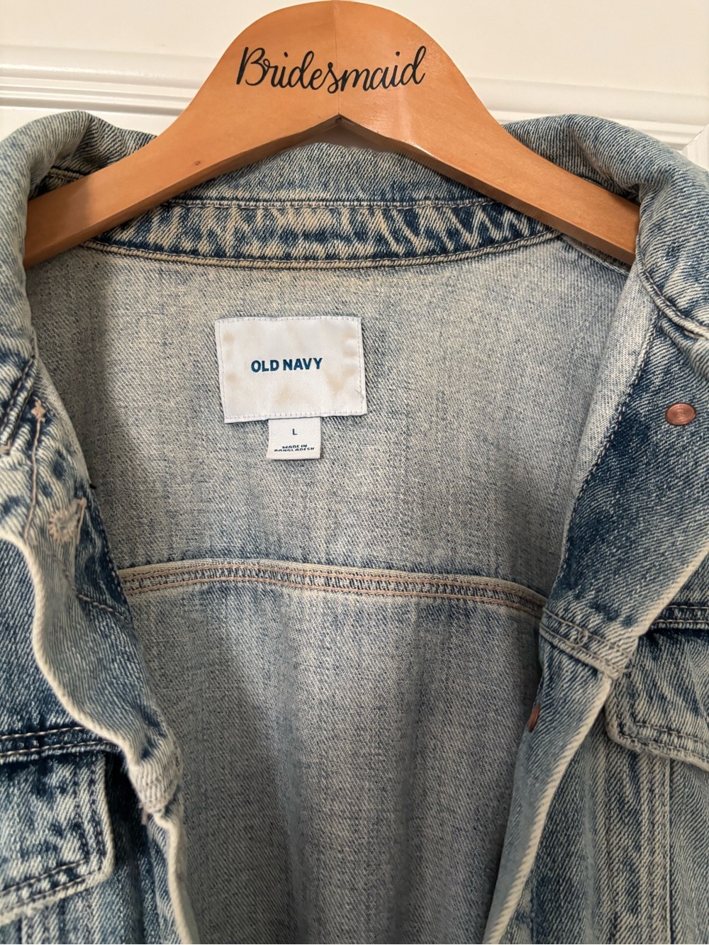 Distressed Acid Washed Jean Jacket - Picture 5 of 6